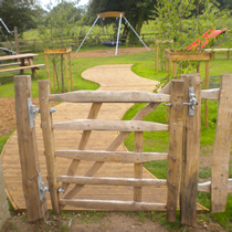 Innovative natural fencing for rural play area